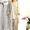 Grey Striped Linen Pajama Set, Two Piece Linen Men’s Pajama Set,Long Sleeve Linen Pajama,Linen Loungewear Set,Linen Christmas Pajama