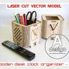 Wood Table Clock, Unique Table Clock, Minimalist Table Clock, Clock on Stand, Table Modern Clock, Desk Clock, Office Clock, Silent Clock