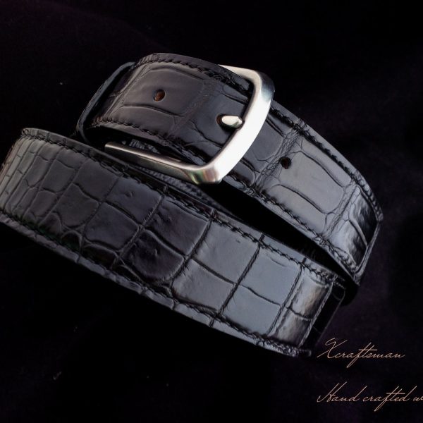 Men’s Black alligator belt, Handmade Belts, Classic belt for men, Men’s belt, Unique Belts ,belt for man, gift for him, mens gift,