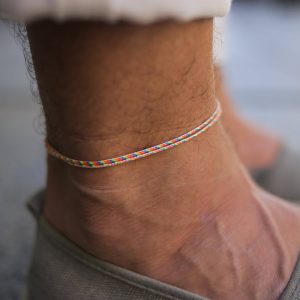 Surfer Beach Anklet for Men or Women – Mens Boho Ankle Bracelet – Womens Ankle Chain – Handmade Festival Jewelry – Waterproof & Adjustable
