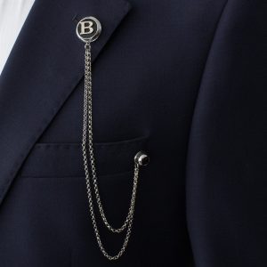 Customized Handmade Chain Lapel Brooch, Personalized Letter Jacket Collar Pin, Gifts For Man, Men’s Jewellery Accessory Wedding Groomsmen