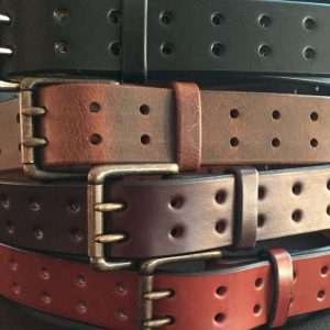 2″ Casual Amish Handmade Wickett & Craig Double Hole 12oz Real Bridle Leather Dress Work Belt for Gun Holster Strap-Made in Lancaster PA