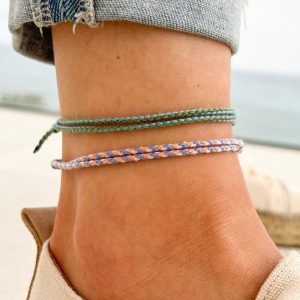 Surfer  Beach Anklet for Men and Women – Mens Boho Ethno Ankle Bracelet – Womens Ankle Chain – Handmade Festival Jewelry – Waterproof