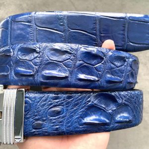 Navy Blue Genuine Alligator Leather Skin Men’s Belt W 1.5 Inch , Birthday gifts , Gifts for him