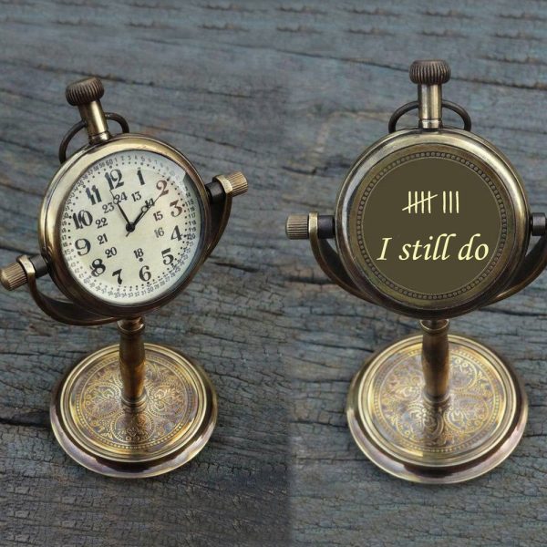 Personalized Desk Clock – Elegant Office Decor & Timeless 8th Anniversary Gift for Couples, Friends, Newlyweds or Him, Retirement Gift