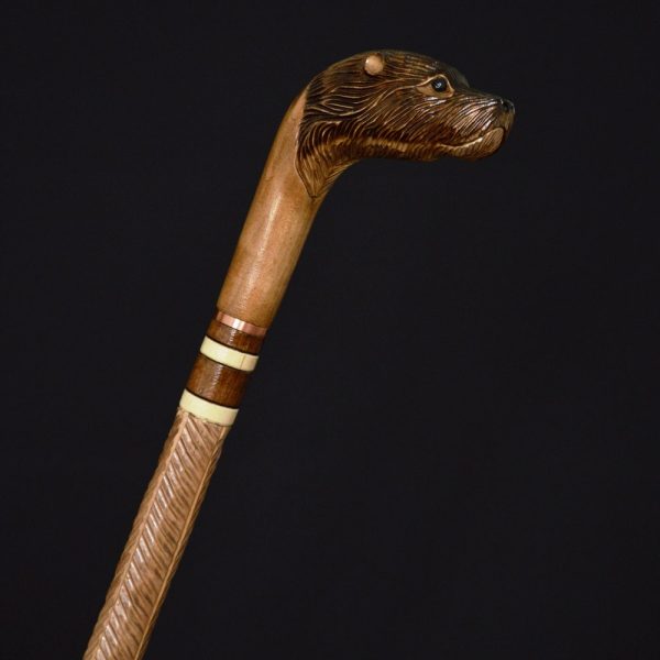 Stick Cane Walking Canes Sticks Reed Staff Wood Wooden Hand-Carved Carving Handmade Cane Accessories (Otter)