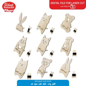 Phone Stand Laser cut file. Phone holder SVG file, CDR,DXF Mobile phone wooden stand. for laser. Phone holder for desk. PD06