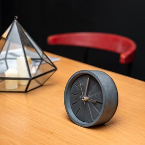 Concrete Table Clock, Handmade Desk Clock for Office & Kitchen, Modern Unique Tabletop Clock for Living Room and Bedroom, Office, Home Decor