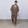 Linen Two Piece Set | Co-ord Set in 40 colors | Casual Shirt and shorts | Cuban Collar Resort Shirt | Linen Cotton Relaxed Blouse Set
