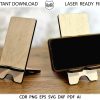 Phone stand laser cut. 16 pcs Laser cut project plan. Instant download. Laser cut vector model. Vector file for laser cutting. Glowforce SVG