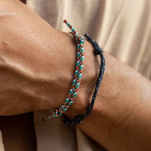 Surfer Bracelet Set for Men and Women – Handmade Boho Summer Festival Jewelry –  Mens Womens Waterproof Cotton Bracelet Set – Birthday Gift