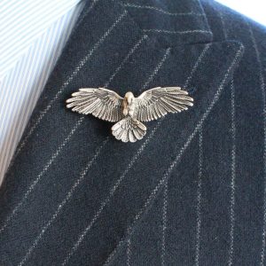 Eagle Brooch, Eagle Collar Pin, Jacket Handmade Lapel, Gift For Man, Men’s Jewellery Accessory Wedding Groomsmen