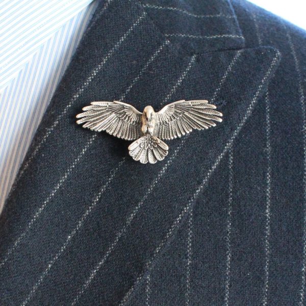 Eagle Brooch, Eagle Collar Pin, Jacket Handmade Lapel, Gift For Man, Men’s Jewellery Accessory Wedding Groomsmen