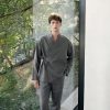 Linen loungewear set ASPEN. Short sleeve pyjama. Men’s pyjama sets.