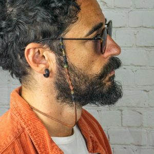 Handmade Leather Glasses Holder For Men- Macrame Leather Cord Sunglasses Chain- Mens Genuine Leather Lanyard- Unique Glasses Strap