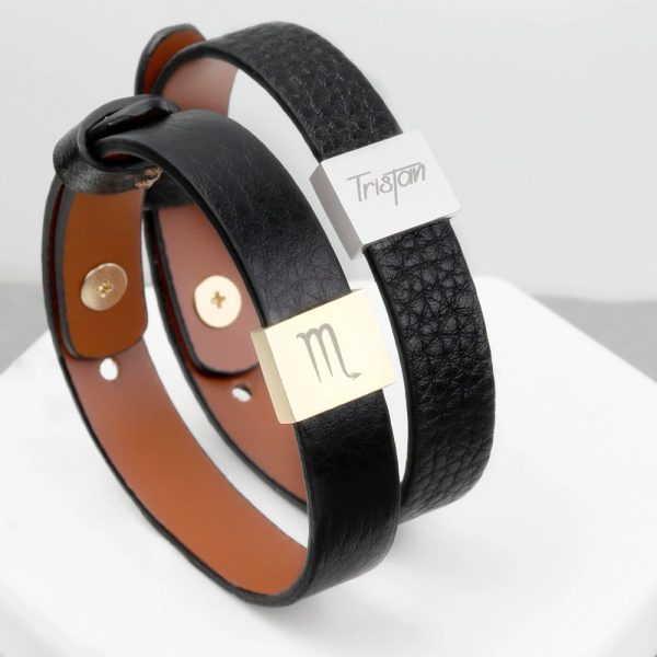 Leather Bracelet for Fathers Day Gift, Personalized Men Jewelry Bracelet, Handmade Leather Jewelry, Birthday Gift for Boyfriend Husband