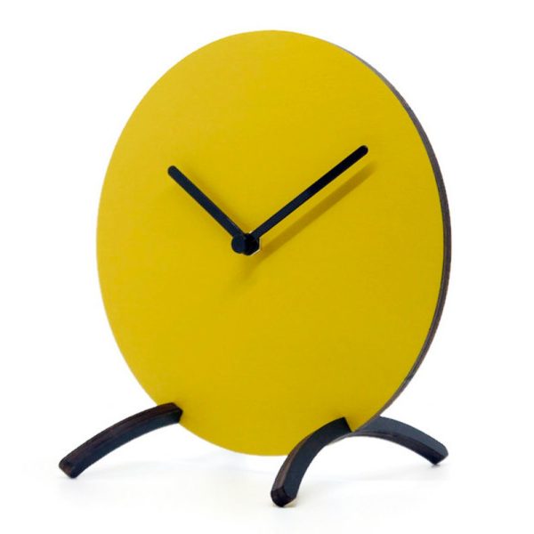 Silent Analog Wooden Desk Clock Modern Italian Minimalist Design No Ticking Bedroom Living Room Elegant Table Home Decor Timepiece Gift