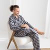 Two-Piece Set of Linen Shirt and Pants with Decorative Flap Pockets A92259
