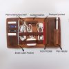Leather Duffel Bag, Military Style, Handmade Water-repellent for Weekend Trips, Cognac with multiple colors