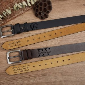 Custom Handmade Belt,Men’s Cowhide Leather Belt,Father’s Day Gift, Anniversary Gift,Engraved Leather Belt,Grooms Men Gift,Gift for Boyfriend