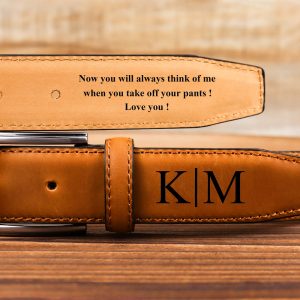 Custom Handmade Belt – Anniversary Gift – Father’s Day Gift – Engraved Leather Belt -Grooms Men Gift- Genuine Leather – Gift for Boyfriend