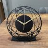 Rare Minimalist Mid Century Teak Desk Clock by Hermle Germany 1960