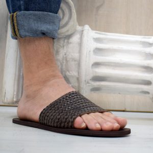 Earthing Men Slides Sandals made from leather