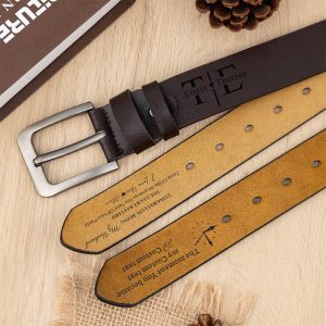Personalized Belt for Men, Engraved Leather Belt, Anniversary Gift for Husband Boyfriend, Custom Belt Gift for Dad Grandpa, Birthday Gift
