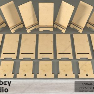 Simple Laser Cut Phone Stand | Easy Assembly & Stylish Display | Instant Glowforge Files | DIY Stand 613