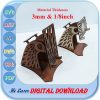 Laser Cut Wooden Phone Stand Files with Adjustable Angle, 3mm 1/8 inch Phone Stand Svg Dxf Ai Cut File