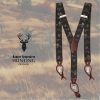 Dark Green Suspenders Men’s Handmade 2in1 Buttons Clips Hunting Pattern Perfect Gift for Hunter by Ranger Unique and Stylish