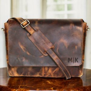 Personalized Handmade Genuine Leather Messenger Bag Laptop Bag Shoulder Bag for Men Gift for Men Office Bag Work Briefcase Large Rustic Bag
