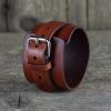 Brown leather bracelet, Leather accessories, Men’s cuff, Women’s bracelet, Handmade cuff, Great gift.