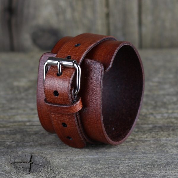Brown leather bracelet, Leather accessories, Men’s cuff, Women’s bracelet, Handmade cuff, Great gift.