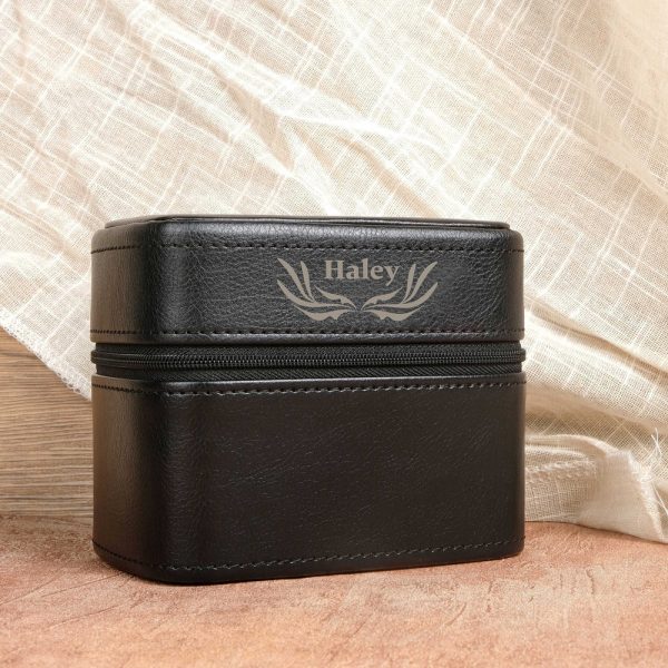 Personalized Groomsmen Watch Box, Personalized Leather Organizer for Him, Customized Gift for Collectors, Travel Accessory Box, Gift for Dad