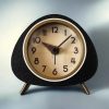 Custom Engraved Optic Crystal Semi Circular Clock 4.5″ tall Desk Clock Award Father’s Day Valentine’s Personalized Free