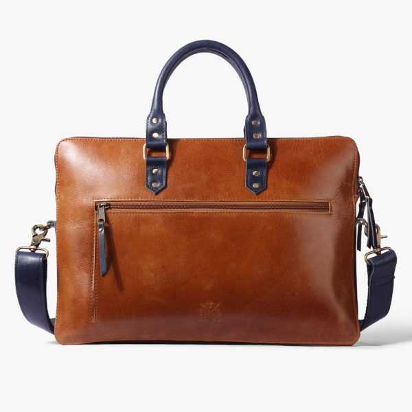 Custom Leather Laptop Bag – Briefcase Satchel Portfolio Notebook Tablet Messenger Bag for Men & Women Travel Bag 16” Cross-Body Bag