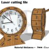 2 Models Desk Clock, Office Product, Co-Worker Gift, Laser cut file, CNC files, dxf, svg, cdr, ai, pdf, Vector Templates, Laser Project