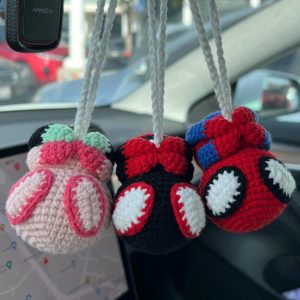 NEW! Handmade Crochet Spider-Man Marvel Car Hangers (PHYSICAL GOOD)