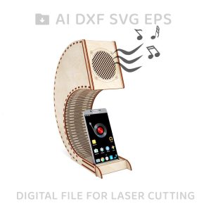 177-Phone holder vector for CNC svg vector file, vector cut file, digital vector art, cnc, cnc file, cnc pattern, cnc cut, laser cut – L177