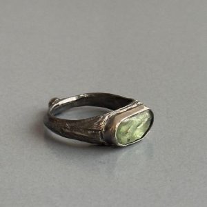 Saye Silver Vintage Ring for Men | Handmade 925 Sterling Silver Jewelry with Tourmaline Stone | Unique Gift Idea
