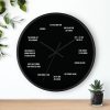 Concrete Table Clock, Handmade UV Print Desk Clock for Office, Living Room, Bedroom, Kitchen – Modern Home Decor, Unique Office Rustic Clock