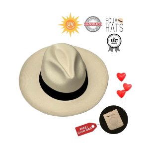 Genuine Unique Handmade Ecuador Montecristi ” Panama Hat ”  Type Fedora Model BRISA UV Protection Unisex Toquilla Straw.. Mid-Fine QUALITY!!