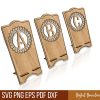 Laser Cut Phone Stand Middle Finger f-off image Original Cellphone Holder DIY digital files svg cdr pdf dxf