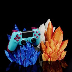 Crystal Game Controller Stand 3D STL File–unique Customizable 3D Printed Mobile phone Holder,Game Room Decor, Gaming Accessory,gift for him