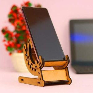 Wooden Angle Adjustable Cell Phone Stand With Anti Slip Hook Template Mobile Phone Holder Digital Files SVG CDR AI Pdf Phone Rack Pattern