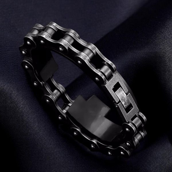 Men’s Punk Rock Bicycle Chain Bracelet | Stainless Steel Mountain Bike Chain Accessory | Unique Gifts for Him