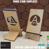 Tilting phone holder – STL file, bundle of 4 models, adjustable angle phone stand, phone support, smartphone, 3D printing, office accessory