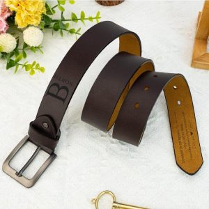 Personalised Belt for Men, Engraved Leather Belt, Custom Belt Gift for Dad Grandpa, Anniversary Gift for Husband Boyfriend, Birthday Gift
