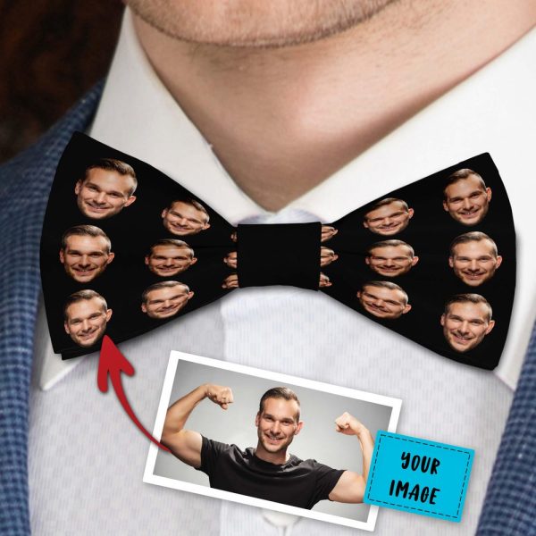 Custom Photo Bow Tie | Unique Handmade Accessory for Gifts & Events | Stylish Bowtie for Men Women